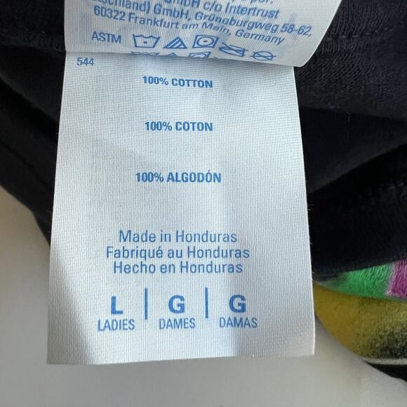 New PORT & COMPANY Tetris Level Up Graphic Tee T-Shirt Women’s SIZE L Black - Picture 9 of 10